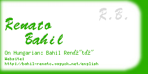 renato bahil business card